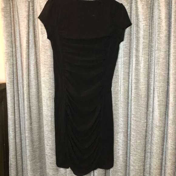 Express Black Rouched Cowl Neck Mini Dress - Picture 5 of 7